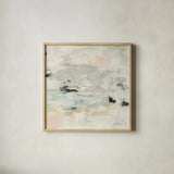 Steps on Stones II by Silvia Vassileva. Shown in a natural wood glass frame for a timeless modern aesthetic. Available as an archival giclee rolled canvas, fine art paper, or poster print. SKU 67877a.