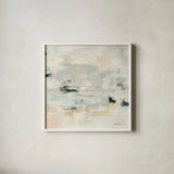 Steps on Stones II by Silvia Vassileva. Shown in a crisp white glass frame for a clean and minimalist style. Available as an archival giclee rolled canvas, fine art paper, or poster print. SKU 67877a.