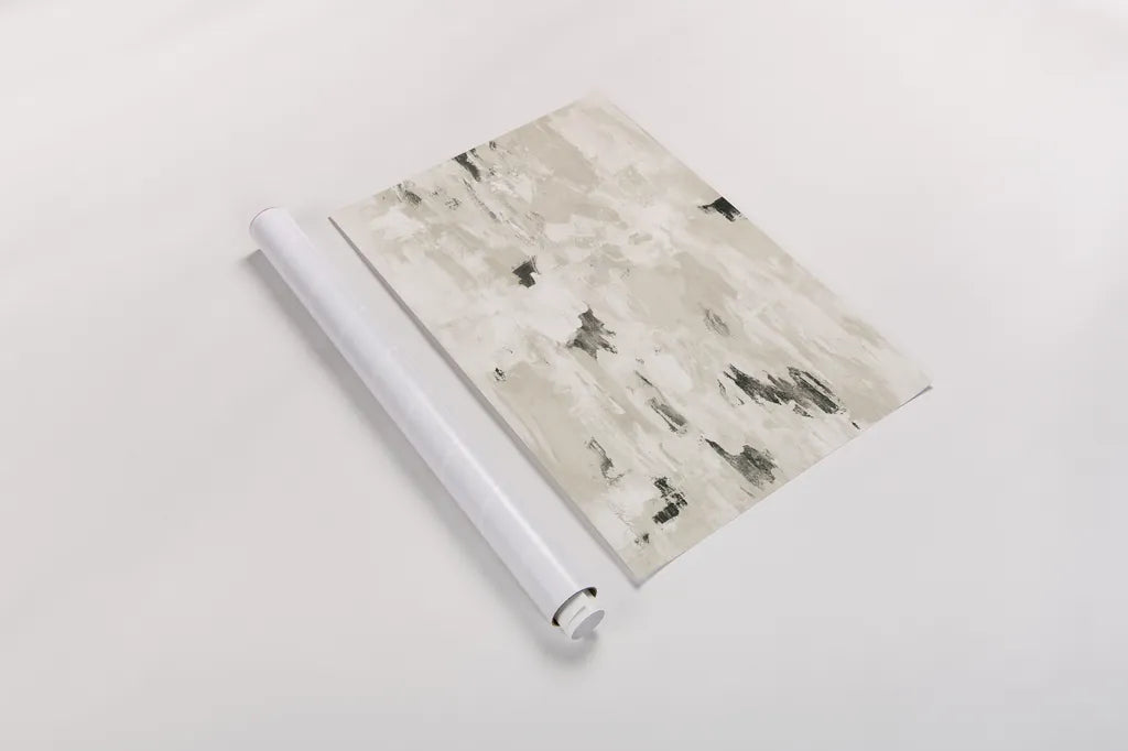 Steps on Stones III Neutral by Silvia Vassileva. shown as a rolled paper print. Available as archival giclee rolled canvas, fine art paper, or poster print. SKU 75164i.