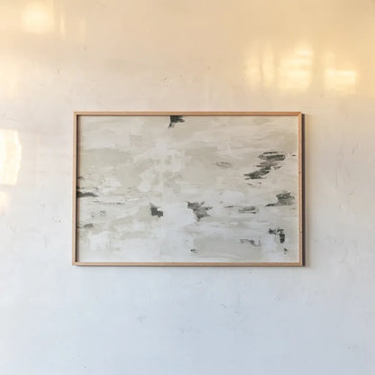 Steps on Stones III Neutral by Silvia Vassileva. shown as a paper print in a natural frame. Available as a archival giclee rolled canvas, fine art paper, or poster print. SKU 75164i.