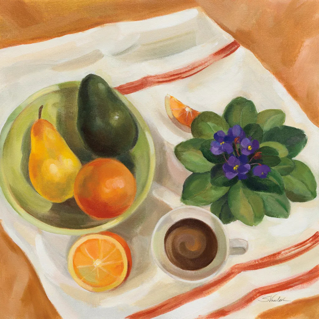 Still Life with Violets by Silvia Vassileva. SKU 90325a. Archival Giclee Fine art print for wall decor.