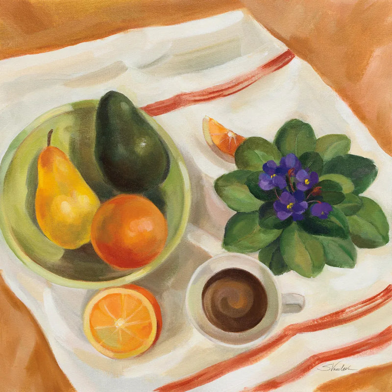 Still Life with Violets by Silvia Vassileva. SKU 90325a. Archival Giclee Fine art print for wall decor.