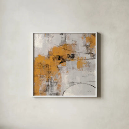 Stone Gardens II Autumn by Silvia Vassileva. Shown in a crisp white glass frame for a clean and minimalist style. Available as an archival giclee rolled canvas, fine art paper, or poster print. SKU 78324a.
