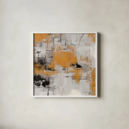 Stone Gardens III Autumn by Silvia Vassileva. Shown in a crisp white glass frame for a clean and minimalist style. Available as an archival giclee rolled canvas, fine art paper, or poster print. SKU 78325a.
