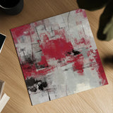 Stone Gardens III Red by Silvia Vassileva. Shown as a detailed flat fine art print, highlighting archival giclee quality. Available as an archival giclee rolled canvas, fine art paper, or poster print. SKU 31290a.