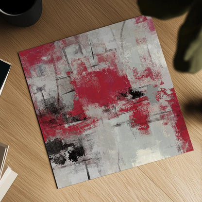 Stone Gardens III Red by Silvia Vassileva. Shown as a detailed flat fine art print, highlighting archival giclee quality. Available as an archival giclee rolled canvas, fine art paper, or poster print. SKU 31290a.