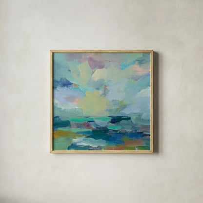 Storm II by Silvia Vassileva. Shown in a natural wood glass frame for a timeless modern aesthetic. Available as an archival giclee rolled canvas, fine art paper, or poster print. SKU 27126a.