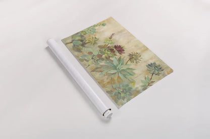 Succulent Garden by Silvia Vassileva. shown as a rolled paper print. Available as archival giclee rolled canvas, fine art paper, or poster print. SKU 46425i.
