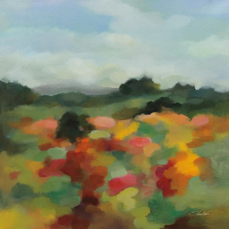 Summer Blooming Fields by Silvia Vassileva. SKU 104638a. Archival Giclee Fine art print for wall decor.