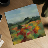 Summer Blooming Fields by Silvia Vassileva. Shown as a detailed flat fine art print, highlighting archival giclee quality. Available as an archival giclee rolled canvas, fine art paper, or poster print. SKU 104638a.