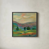 Summer Hues by Silvia Vassileva. Shown in a sleek black glass frame for a contemporary gallery look. Available as an archival giclee rolled canvas, fine art paper, or poster print. SKU 21586a.