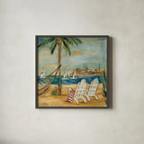 Summer I by Silvia Vassileva. Shown in a sleek black glass frame for a contemporary gallery look. Available as an archival giclee rolled canvas, fine art paper, or poster print. SKU 9638a.