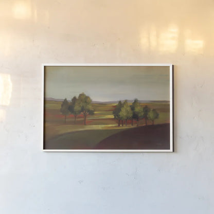 Summer Landscape by Silvia Vassileva. shown as a paper print in a white frame. Available as a archival giclee rolled canvas, fine art paper, or poster print. SKU 36218i.