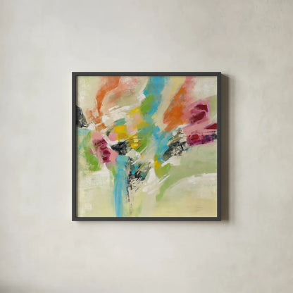 Summer Lunapark by Silvia Vassileva. Shown in a sleek black glass frame for a contemporary gallery look. Available as an archival giclee rolled canvas, fine art paper, or poster print. SKU 65680a.