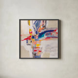 Summer Pinwheel by Silvia Vassileva. Shown in a sleek black glass frame for a contemporary gallery look. Available as an archival giclee rolled canvas, fine art paper, or poster print. SKU 79164a.