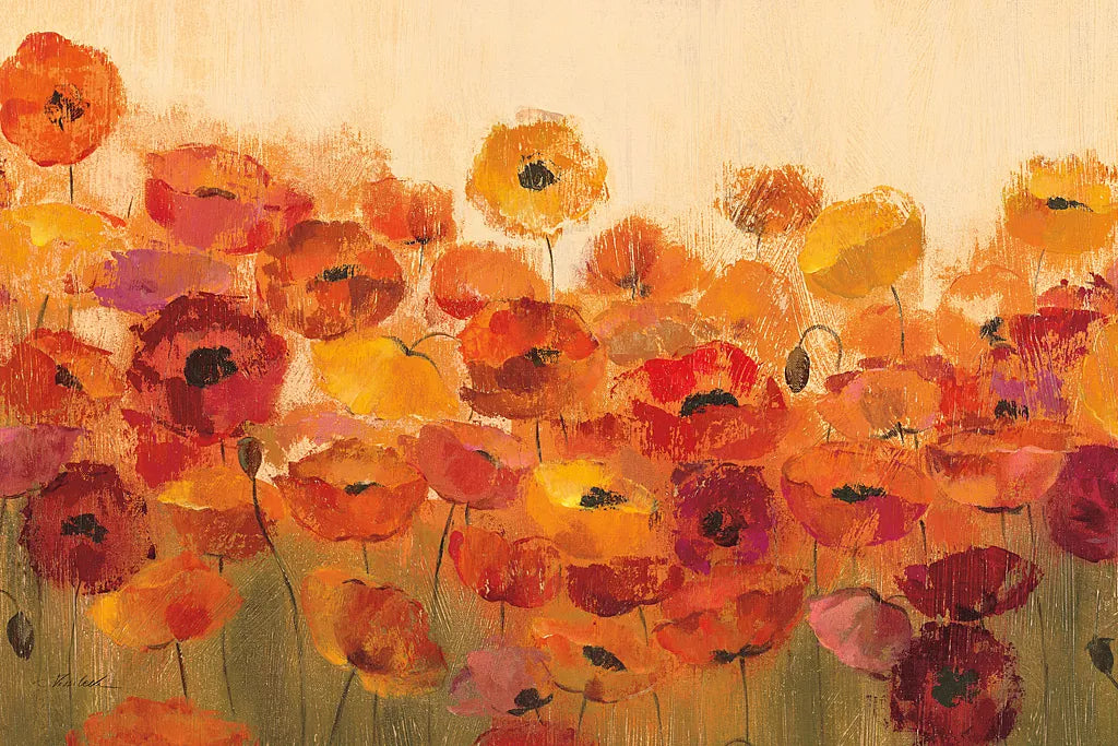 Summer Poppies by Silvia Vassileva. SKU 10616i. Archival Giclee Fine art print for wall decor.