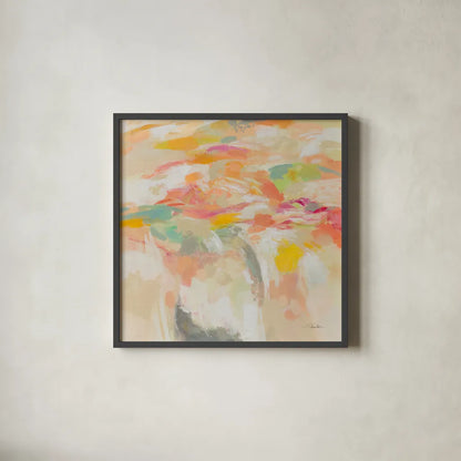 Summer Solstice by Silvia Vassileva. Shown in a sleek black glass frame for a contemporary gallery look. Available as an archival giclee rolled canvas, fine art paper, or poster print. SKU 90253a.