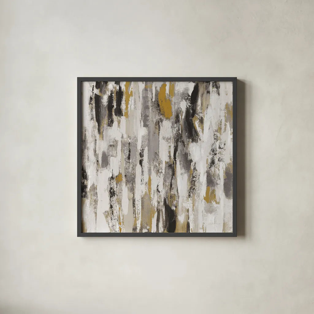 Sun Rays BW by Silvia Vassileva. Shown in a sleek black glass frame for a contemporary gallery look. Available as an archival giclee rolled canvas, fine art paper, or poster print. SKU 44870a.