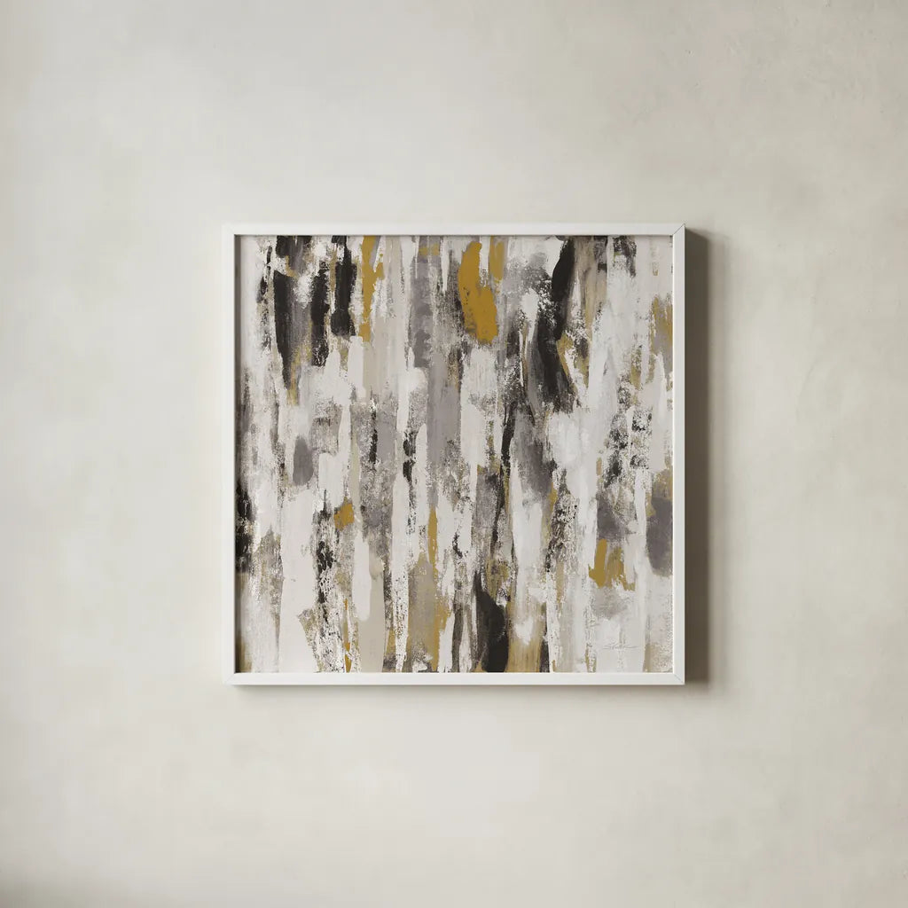 Sun Rays BW by Silvia Vassileva. Shown in a crisp white glass frame for a clean and minimalist style. Available as an archival giclee rolled canvas, fine art paper, or poster print. SKU 44870a.