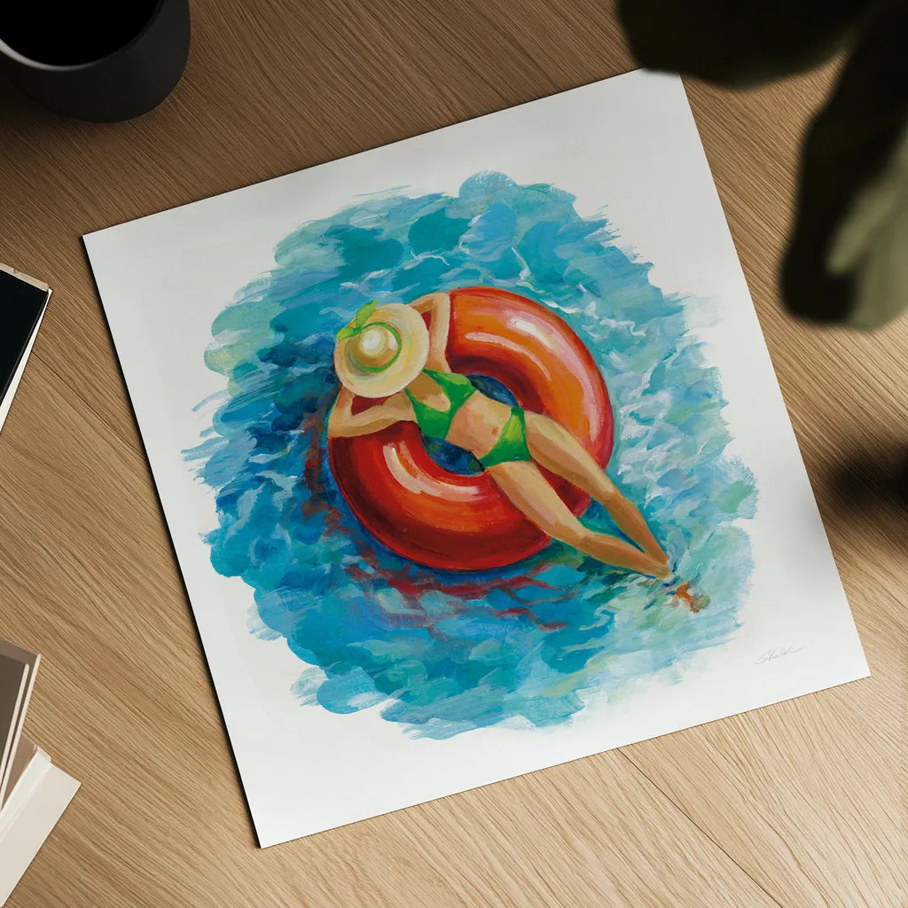 Sunbather I by Silvia Vassileva. Shown as a detailed flat fine art print, highlighting archival giclee quality. Available as an archival giclee rolled canvas, fine art paper, or poster print. SKU 62968a.