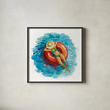 Sunbather I by Silvia Vassileva. Shown in a sleek black glass frame for a contemporary gallery look. Available as an archival giclee rolled canvas, fine art paper, or poster print. SKU 62968a.