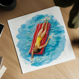 Sunbather II by Silvia Vassileva. Shown as a detailed flat fine art print, highlighting archival giclee quality. Available as an archival giclee rolled canvas, fine art paper, or poster print. SKU 62969a.