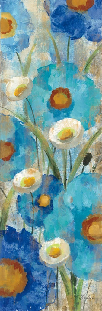 Sunkissed Blue and White Flowers I by Silvia Vassileva