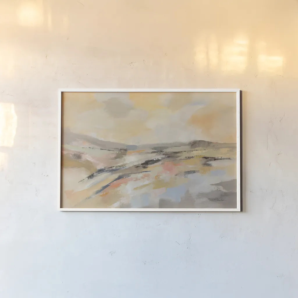 Sunlit Riverside by Silvia Vassileva. shown as a paper print in a white frame. Available as a archival giclee rolled canvas, fine art paper, or poster print. SKU 95716i.