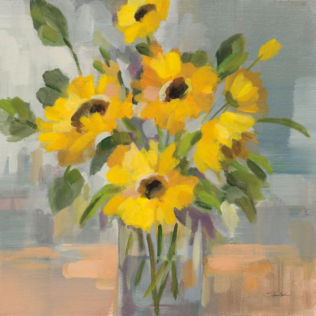 Sunny Floral I by Silvia Vassileva. SKU 99711a. Archival Giclee Fine art print for wall decor.