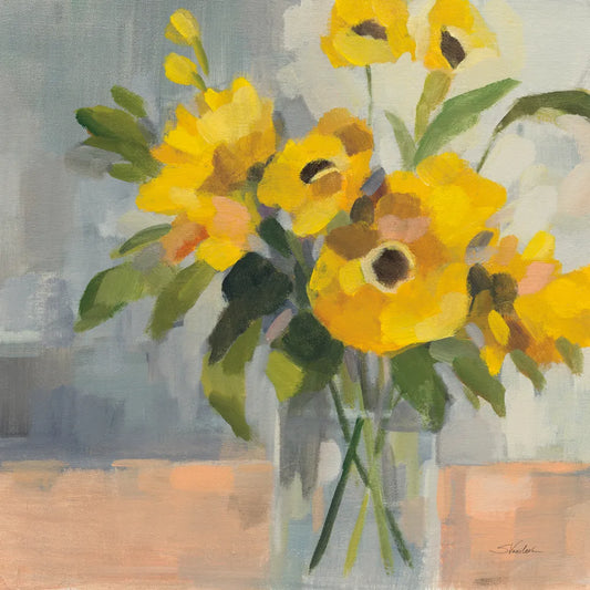 Sunny Floral II by Silvia Vassileva. SKU 99712a. Archival Giclee Fine art print for wall decor.