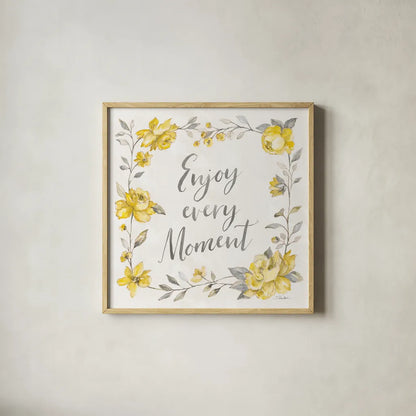 Sunny Roses III by Silvia Vassileva. Shown in a natural wood glass frame for a timeless modern aesthetic. Available as an archival giclee rolled canvas, fine art paper, or poster print. SKU 71053a.