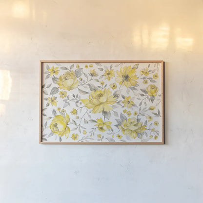 Sunny Roses IV by Silvia Vassileva. shown as a paper print in a natural frame. Available as a archival giclee rolled canvas, fine art paper, or poster print. SKU 71054i.