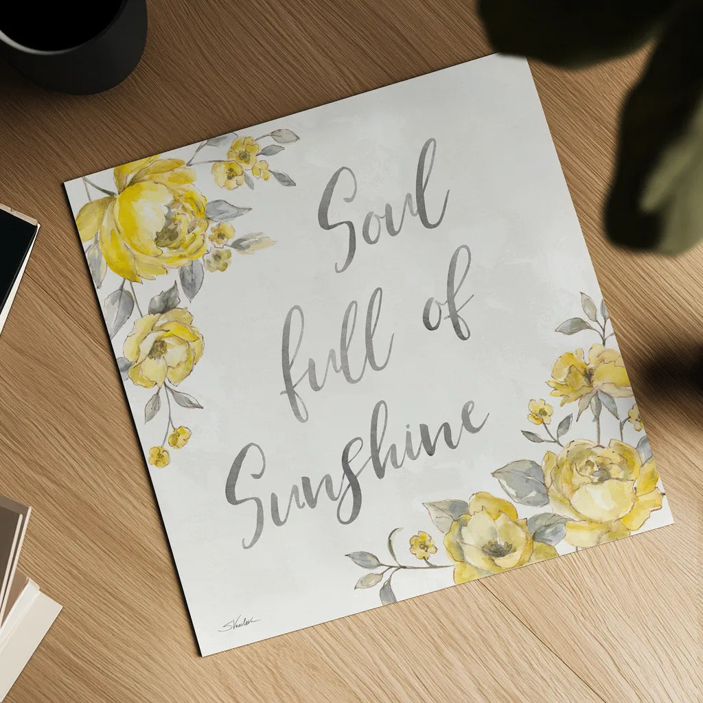 Sunny Roses VI by Silvia Vassileva. Shown as a detailed flat fine art print, highlighting archival giclee quality. Available as an archival giclee rolled canvas, fine art paper, or poster print. SKU 71056a.