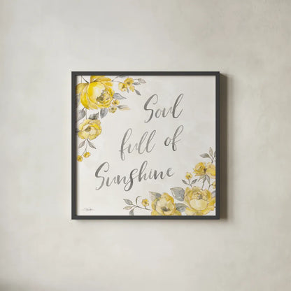 Sunny Roses VI by Silvia Vassileva. Shown in a sleek black glass frame for a contemporary gallery look. Available as an archival giclee rolled canvas, fine art paper, or poster print. SKU 71056a.