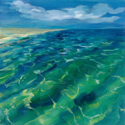 Sunny Sea Reflections by Silvia Vassileva. SKU 65671a. Archival Giclee Fine art print for wall decor.