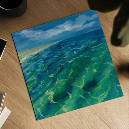 Sunny Sea Reflections by Silvia Vassileva. Shown as a detailed flat fine art print, highlighting archival giclee quality. Available as an archival giclee rolled canvas, fine art paper, or poster print. SKU 65671a.