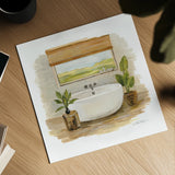 Sunny Spa II by Silvia Vassileva. Shown as a detailed flat fine art print, highlighting archival giclee quality. Available as an archival giclee rolled canvas, fine art paper, or poster print. SKU 62198a.