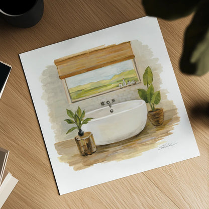 Sunny Spa II by Silvia Vassileva. Shown as a detailed flat fine art print, highlighting archival giclee quality. Available as an archival giclee rolled canvas, fine art paper, or poster print. SKU 62198a.