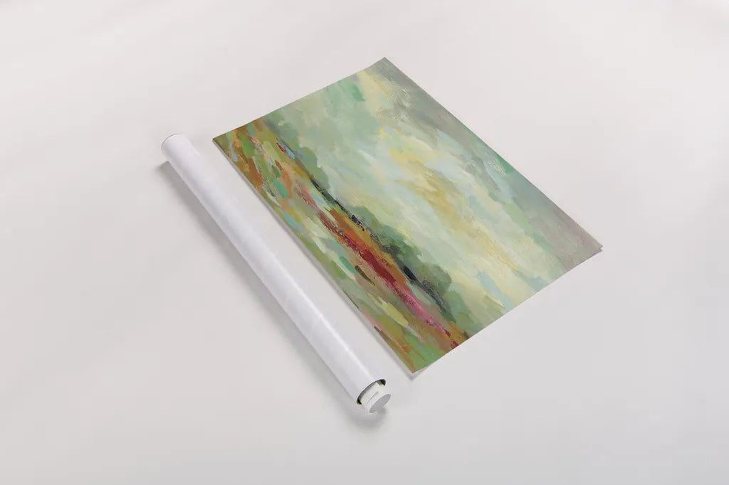 Sunrise Field by Silvia Vassileva. shown as a rolled paper print. Available as archival giclee rolled canvas, fine art paper, or poster print. SKU 27123i.