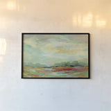 Sunrise Field by Silvia Vassileva. shown as a paper print in a black flame. Available as a archival giclee rolled canvas, fine art paper, or poster print. SKU 27123i.