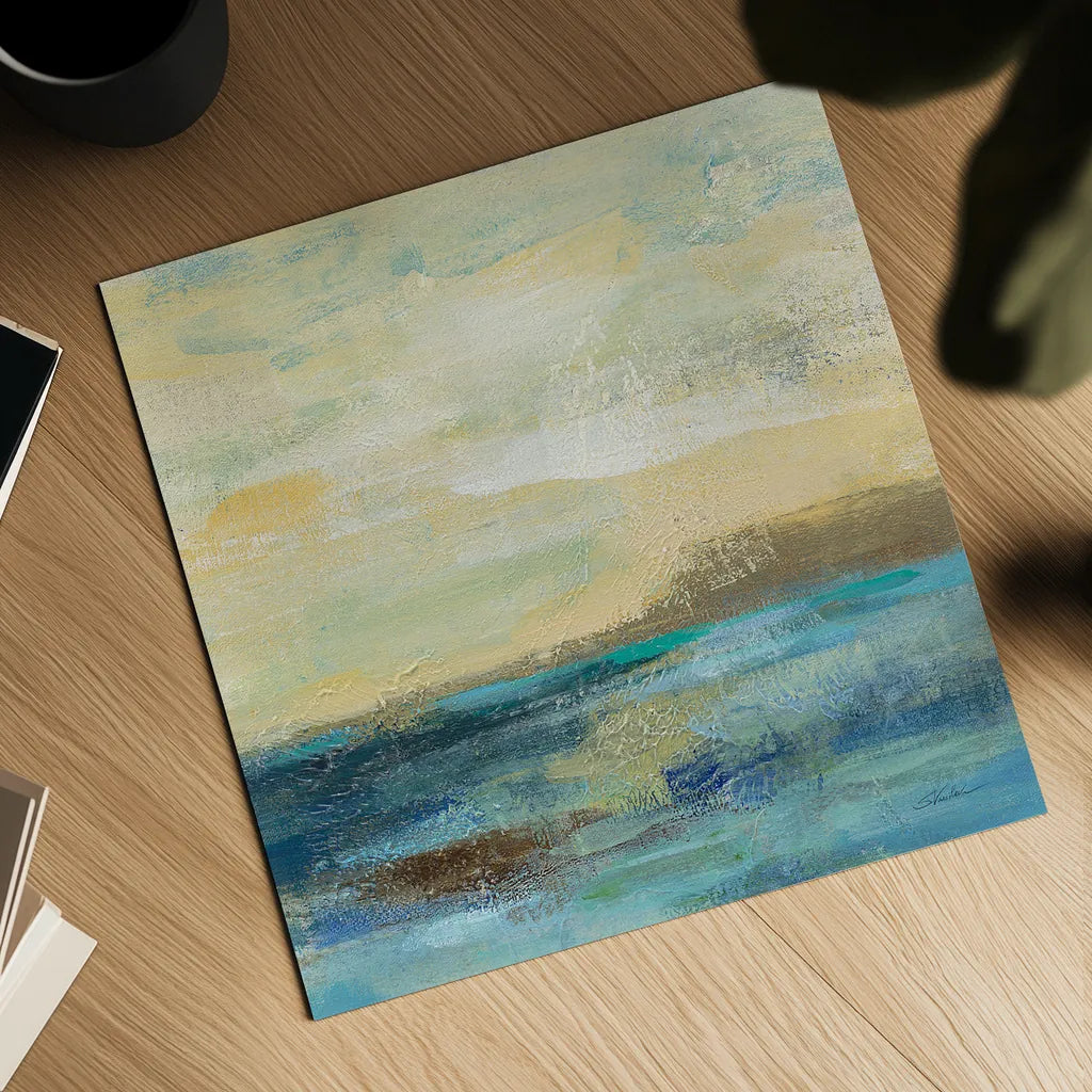 Sunset Beach II by Silvia Vassileva. Shown as a detailed flat fine art print, highlighting archival giclee quality. Available as an archival giclee rolled canvas, fine art paper, or poster print. SKU 16049a.