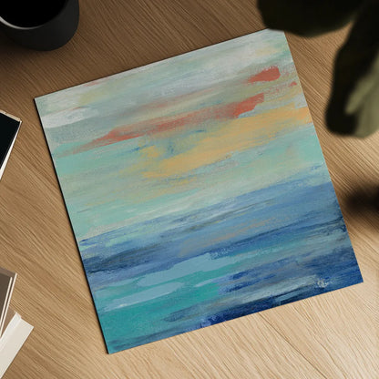 Sunset Beach II by Silvia Vassileva. Shown as a detailed flat fine art print, highlighting archival giclee quality. Available as an archival giclee rolled canvas, fine art paper, or poster print. SKU 25217a.