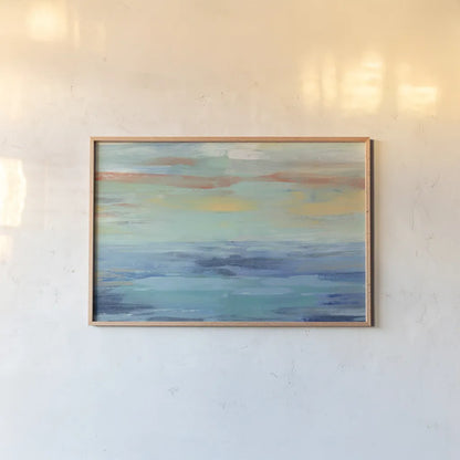 Sunset Beach III by Silvia Vassileva. shown as a paper print in a natural frame. Available as a archival giclee rolled canvas, fine art paper, or poster print. SKU 28162i.
