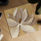 Sunset Flower I on Gold by Silvia Vassileva. Shown as a detailed flat fine art print, highlighting archival giclee quality. Available as an archival giclee rolled canvas, fine art paper, or poster print. SKU 29084a.