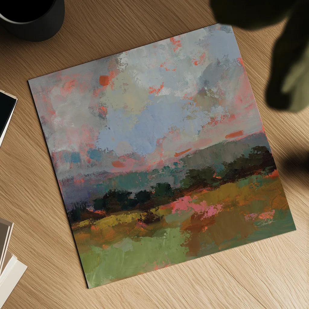 Sunset Hues I by Silvia Vassileva. Shown as a detailed flat fine art print, highlighting archival giclee quality. Available as an archival giclee rolled canvas, fine art paper, or poster print. SKU 100278a.