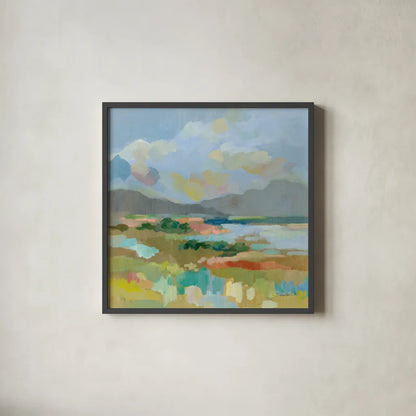 Sunshine by Silvia Vassileva. Shown in a sleek black glass frame for a contemporary gallery look. Available as an archival giclee rolled canvas, fine art paper, or poster print. SKU 84816a.