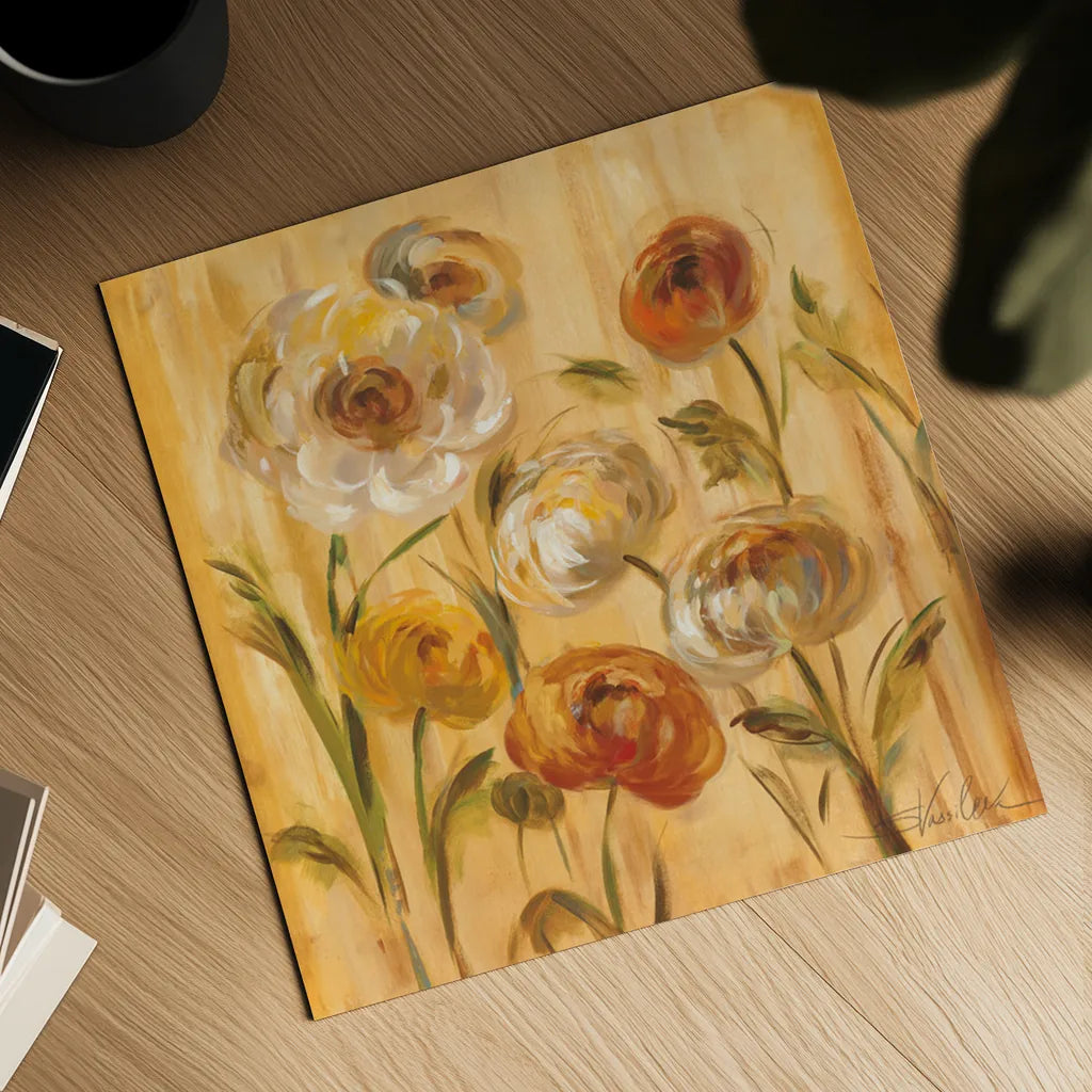 Sunshine Mums I by Silvia Vassileva. Shown as a detailed flat fine art print, highlighting archival giclee quality. Available as an archival giclee rolled canvas, fine art paper, or poster print. SKU 5203a.