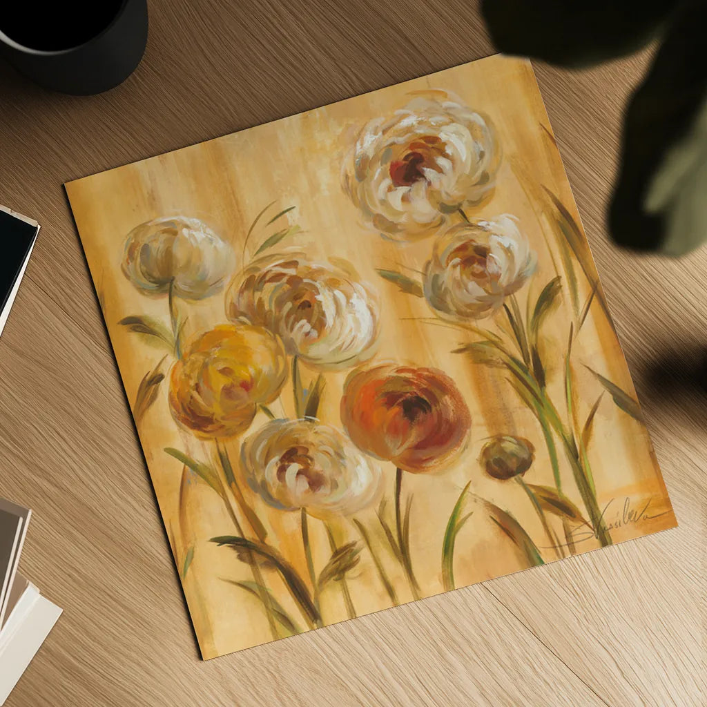 Sunshine Mums II by Silvia Vassileva. Shown as a detailed flat fine art print, highlighting archival giclee quality. Available as an archival giclee rolled canvas, fine art paper, or poster print. SKU 5204a.