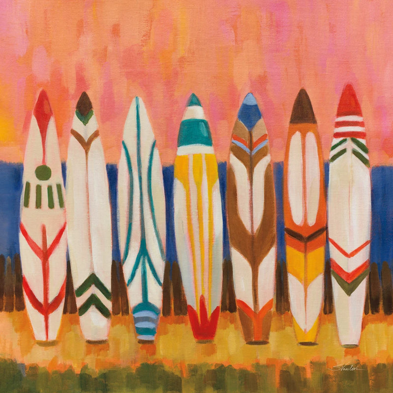 Surfboard by the Beach by Silvia Vassileva