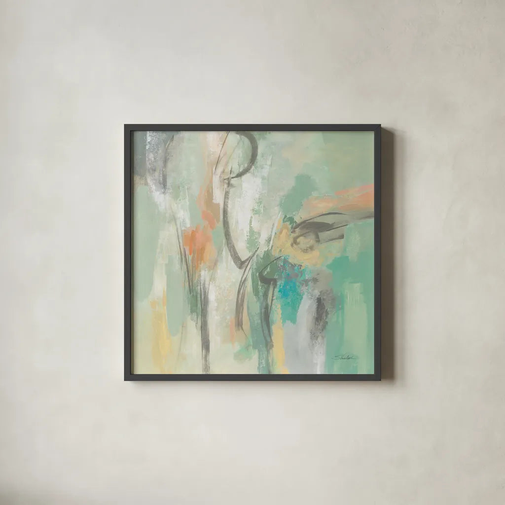 Sweet Spring Aroma by Silvia Vassileva. Shown in a sleek black glass frame for a contemporary gallery look. Available as an archival giclee rolled canvas, fine art paper, or poster print. SKU 73893a.